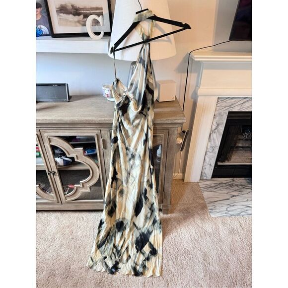 Free People - Let Me Be NWT Halter Abstract Maxi Dress Size Medium - Picture 8 of 13